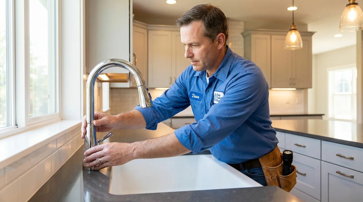Kitchen faucet installation by Johns Plumbing LLC in Jenkintown