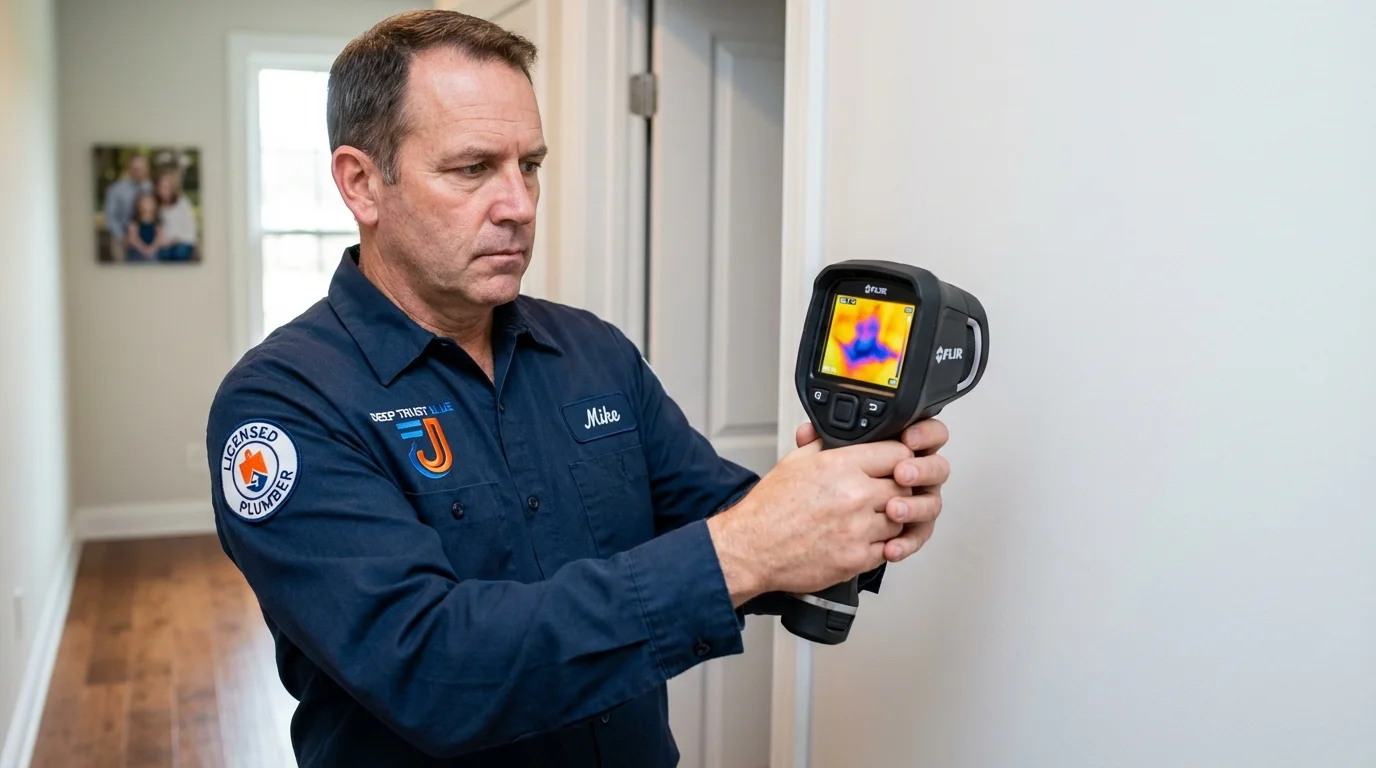 Thermal imaging leak detection by Johns Plumbing LLC in Jenkintown